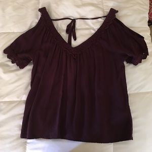 Burgundy blouse