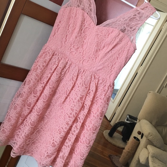 Marina pink lace dress
