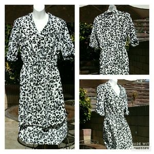 Cute Black and White Printed dress.