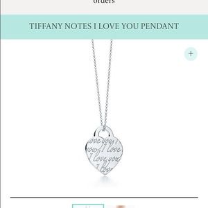 Tiffany & co. "I love you" pendant