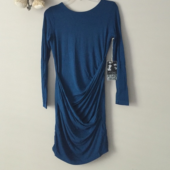 Young Fabulous and Broke Audrina Drape-Front Dress - Picture 1 of 4