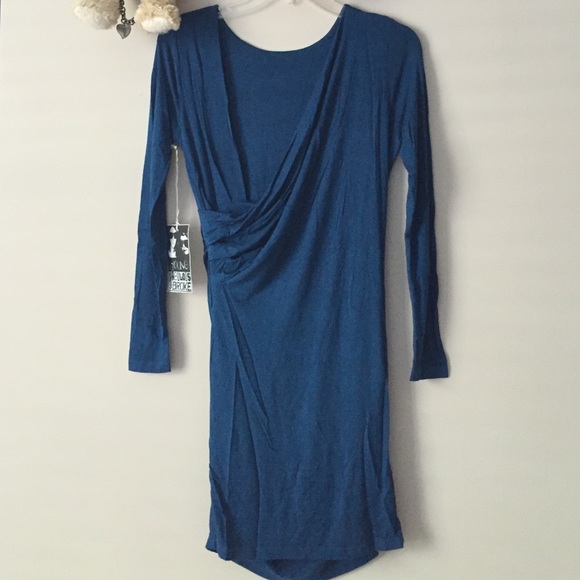 Young Fabulous and Broke Audrina Drape-Front Dress - Picture 2 of 4