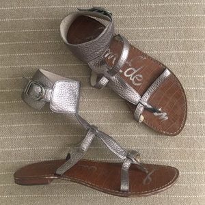 Sam Edelman gladiator sandals silver 8.5