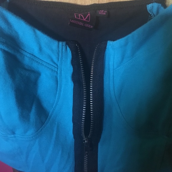 Material Girl Zip up crop top! - Picture 2 of 3