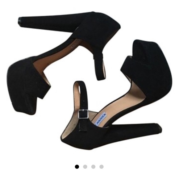 Steve Madden Black Platform Heels - Picture 1 of 1