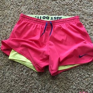 Women's Nike shorts with built in spandex