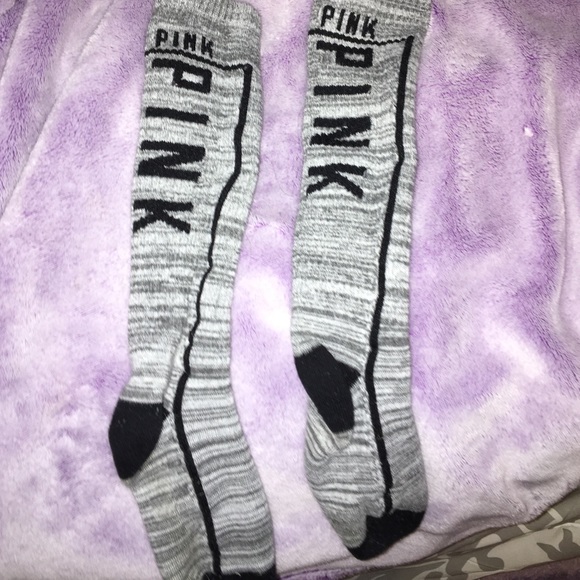 PINK socks!!!! Worn once!!!'