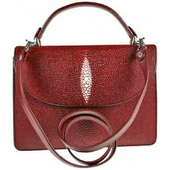 "Stingray" handbag- burgundy