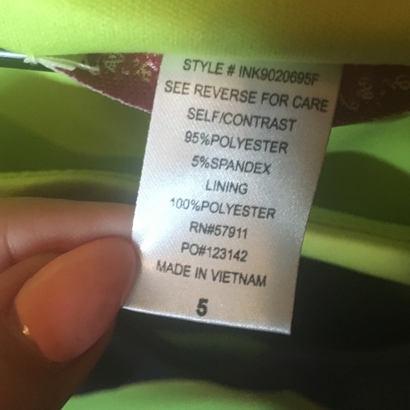 Lime Green and Grey Dress! - Picture 3 of 4