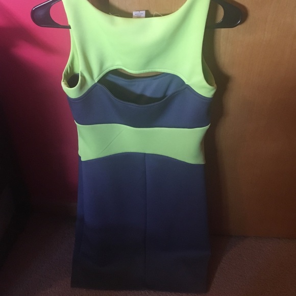 Lime Green and Grey Dress! - Picture 4 of 4