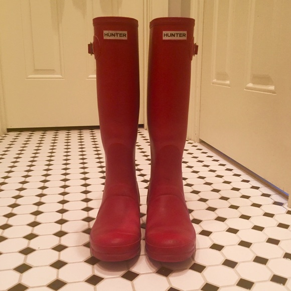 Women's Red Hunter Rain Boots