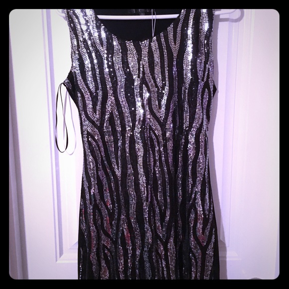 Zebra sequin dress