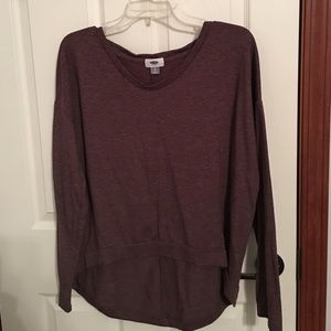 L plum Old Navy long sleeve shirt