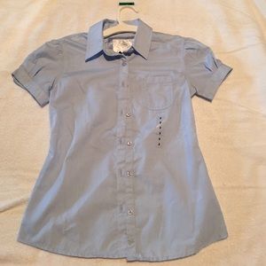 Justice button down size 8