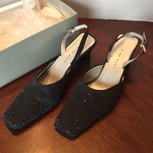 Last call! Beaded Satin Shoes w/ Strap 8 M