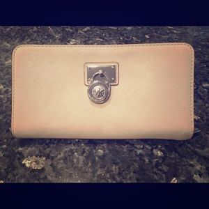Michael Kors zip around wallet with lock