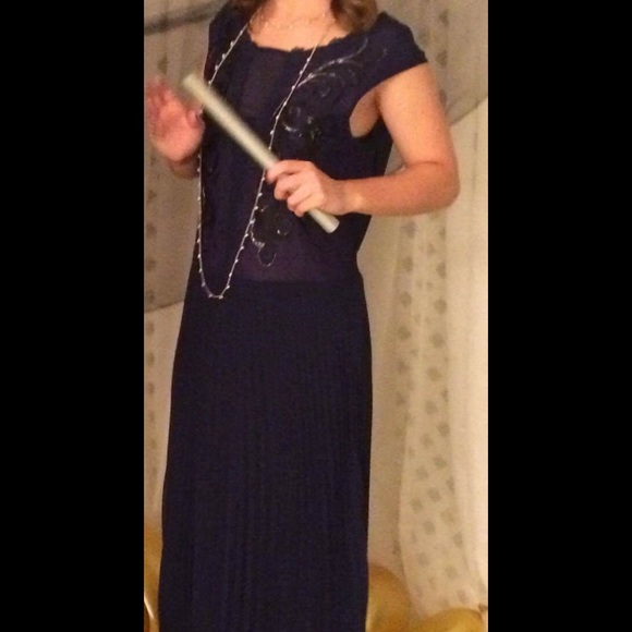 Navy 20's style dress! Like new!❤️