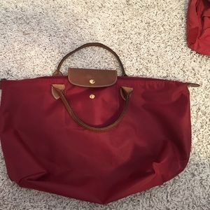 Dark red longchamp