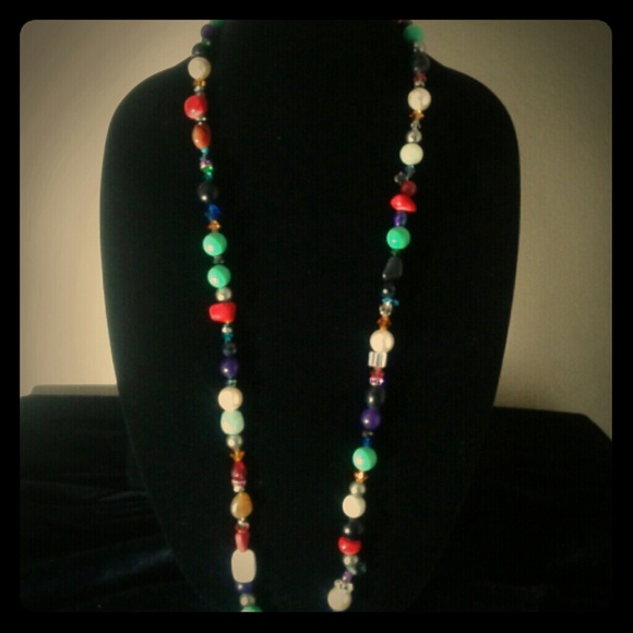 Handmade multi stone /beaded necklace
