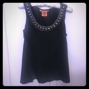 Tory Burch Embellished Tank with Tie Back Detail