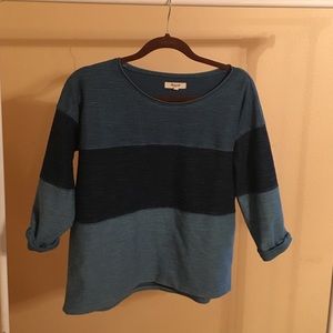 Madewell "denim" 3/4 length shirt/sweatshirt