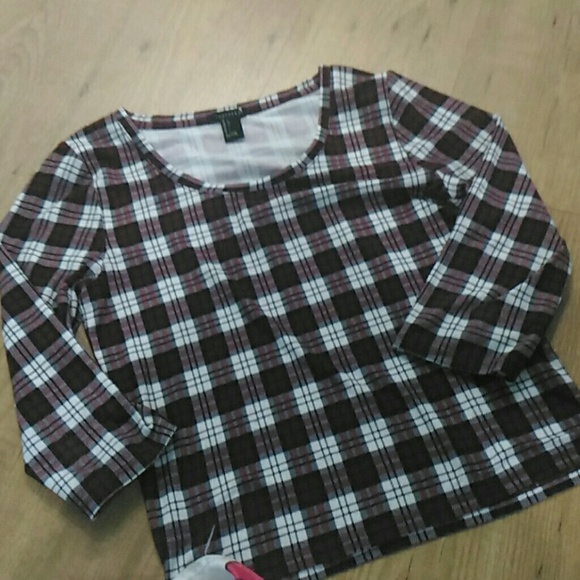 Red, Plaid, Long Sleeve Shirt