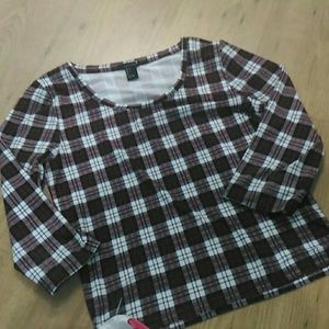 Red, Plaid, Long Sleeve Shirt