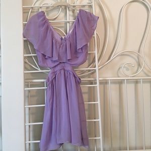 Honey Punch Lavender dress cut out sides sz small