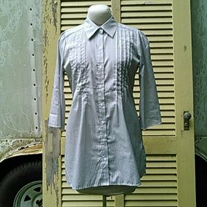 Charlotte Russe Blouse Sz Large Adj Sleeves & Hips