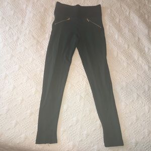 NWOT Zara Basic dark green stretch pants