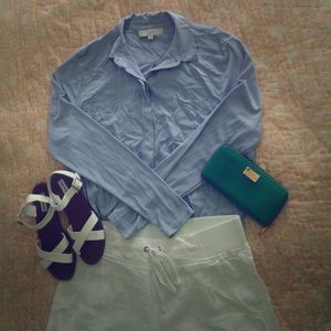 LOFT Periwinkle Button Down