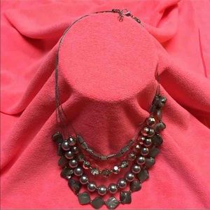 Silver Tan  Fashion Neckless