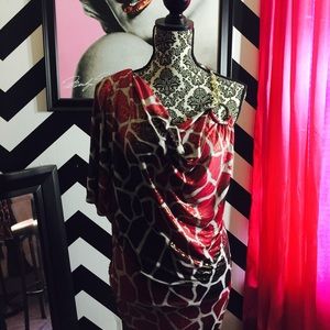 Leopard printed shirt with gold quilted chain