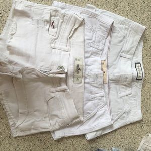 HOLLISTER ABERCROMBIE & FITCH white shorts size 00