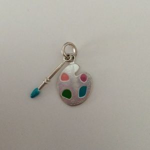 painters pallet & brush charm