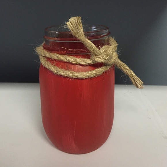 Antique Mason Jar with Burlap - Picture 3 of 4