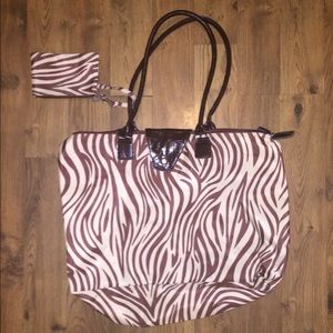 NWOT Zebra Tote