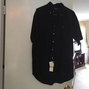 NWT Ralph Lauen black cotton shirt