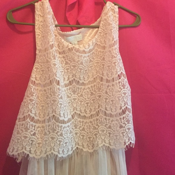 Lace and chiffon dress