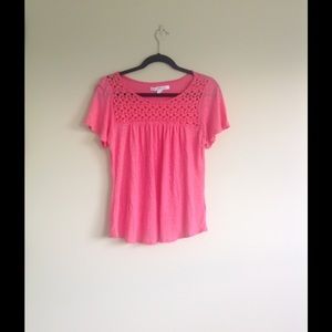 NEW Aeropostale Crochet Front Flowy Top