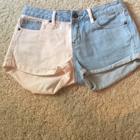 pink and blue forever 21 shorts