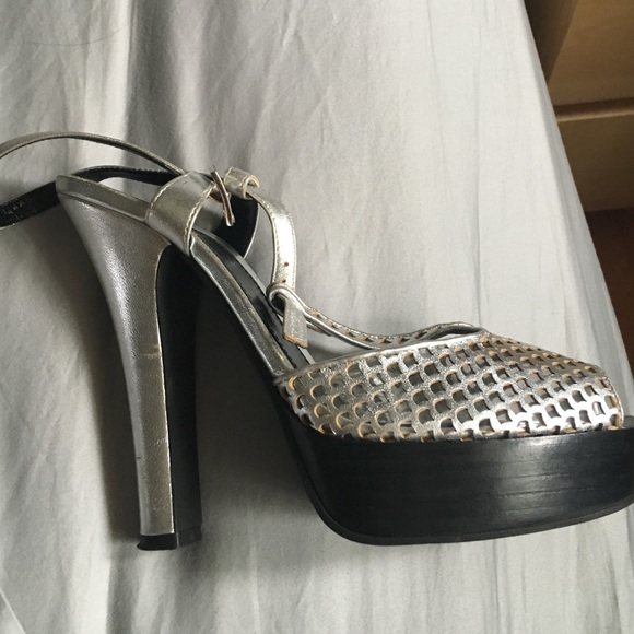 Silver Fendi Sandals