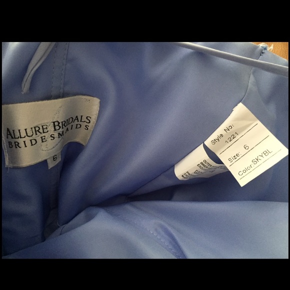 Allure Bridals Bridesmaids Skyblue Dress - Picture 4 of 4
