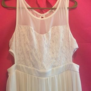 The lace and chiffon dress