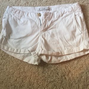 white Abercrombie shorts
