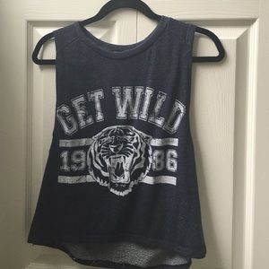 "Get Wild" graphic muscle tank