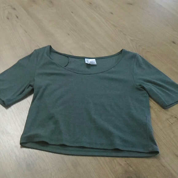 Army Green Crop Top