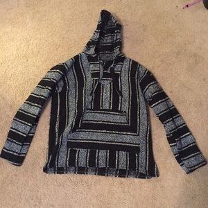 Blue and Black Drug Rug hoodie