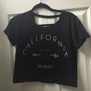 "California Dreamer" Graphic crop top