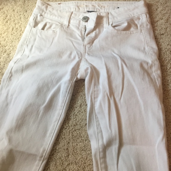 white skinny jeans from ae